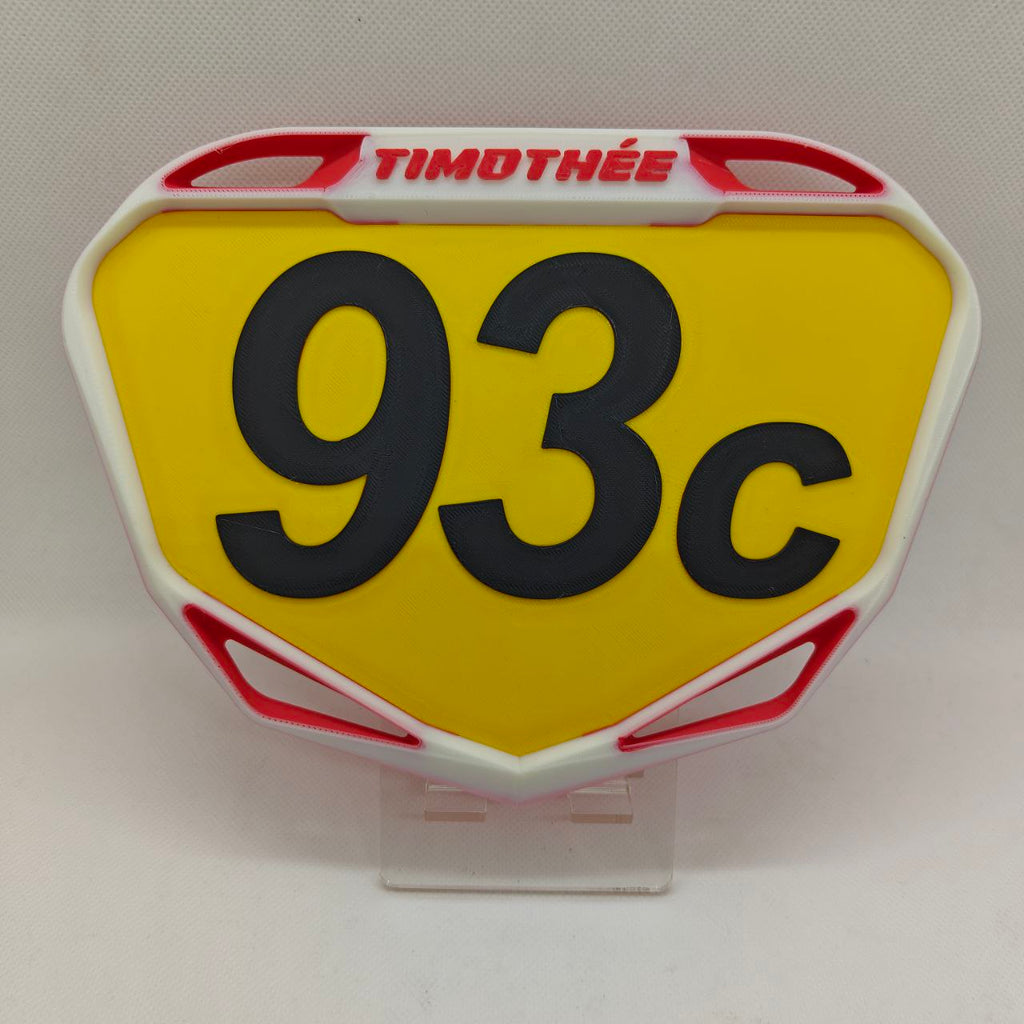 Plaque BMX Race Personnalisée